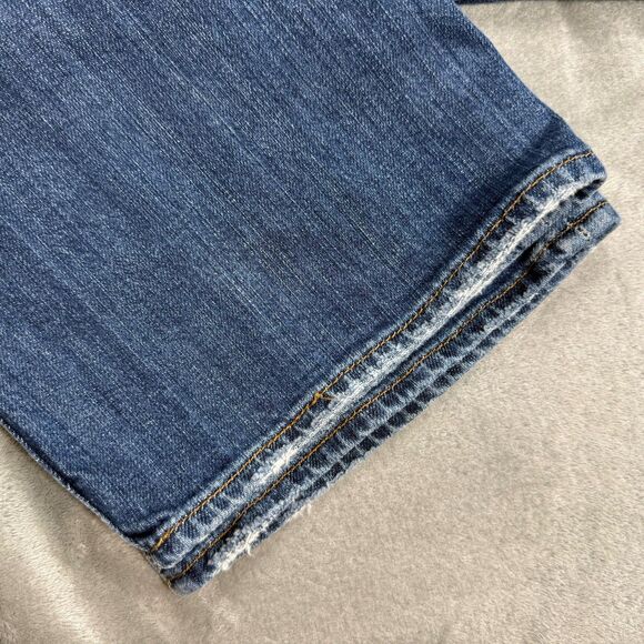 Lucky Brand Jeans Mens 38x30 Blue 181 Relaxed Straight Denim Pants Zip Distress - Picture 10 of 11